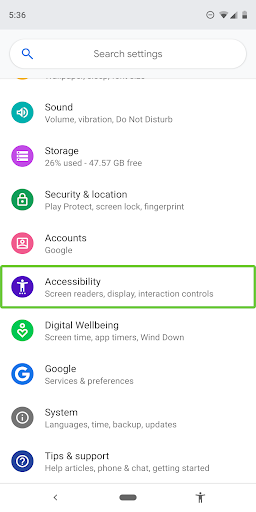 Android Accessibility Suite screenshot 1