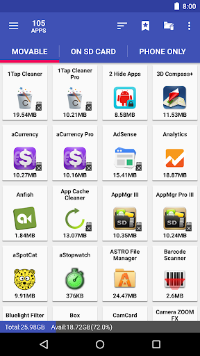 AppMgr III - App 2 SD screenshot 1