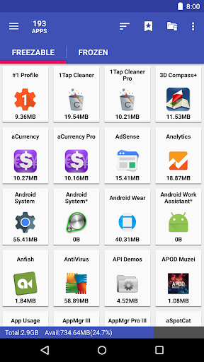 AppMgr III - App 2 SD screenshot 3