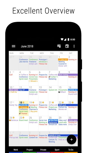 Business Calendar 2 screenshot 1