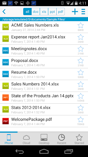 Docs To Go Free Office Suite screenshot 1