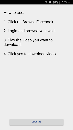 Facebook Video Downloader screenshot 1