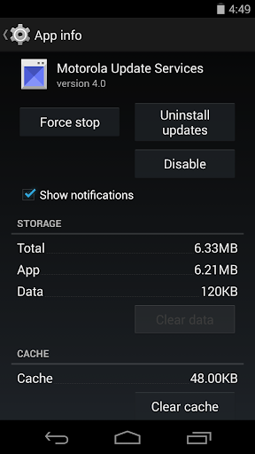 Motorola Update Services screenshot 1