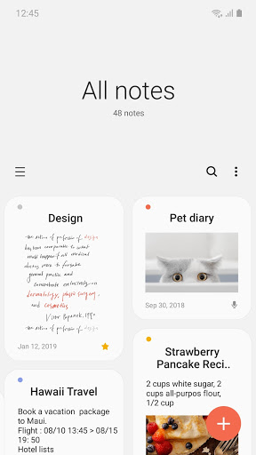 Samsung Notes screenshot 1