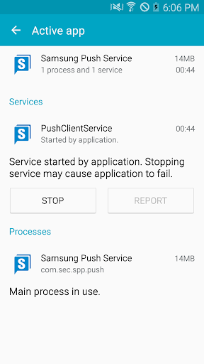 Samsung Push Service screenshot 1