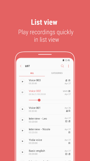 Samsung Voice Recorder screenshot 2
