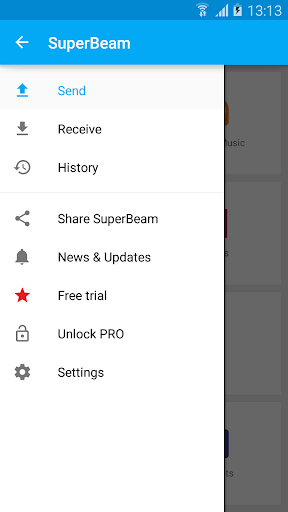 SuperBeam - WiFi Share screenshot 1