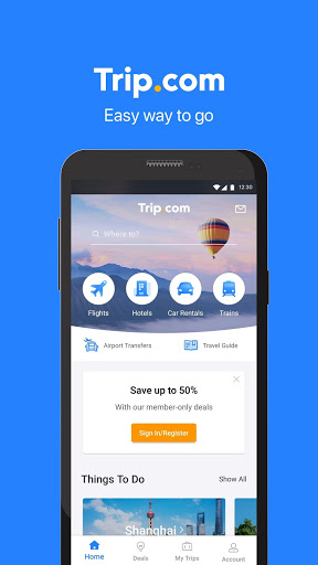 Trip.com: Flights, Hotels, Trains & Travel Deals screenshot 1