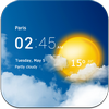 Transparent clock and weather